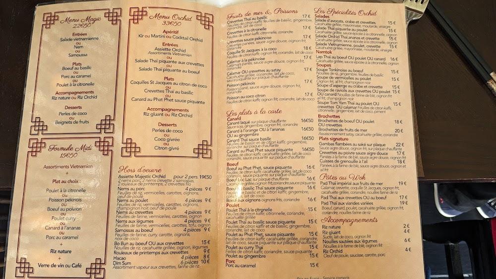 Majestic Orchid - Menu Image 1